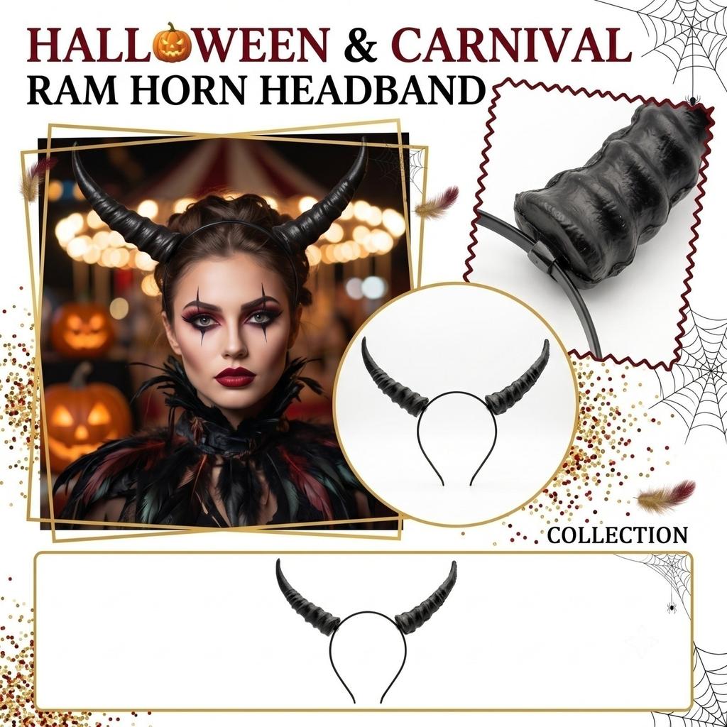 Halloween Bull Headband Headpiece for Costume Party