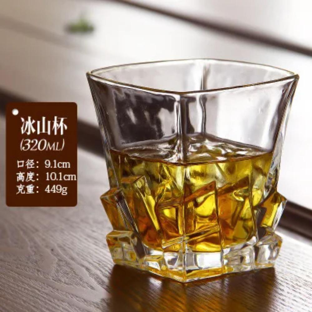 

European Style Thick Crystal Glass, Whiskey Glass, Beer Glass, Liquor Glass, Foreign Wine Glass, Set of Drinking Utensils 301-400ml