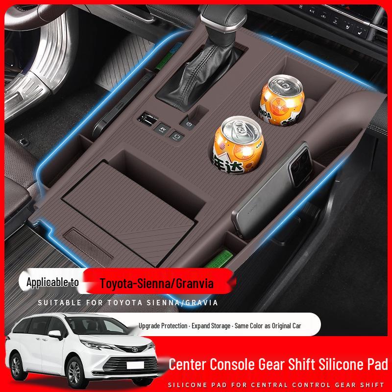 Non-Slip Silicone Mat for Toyota Sienna/Granvia Console & Cup Holders