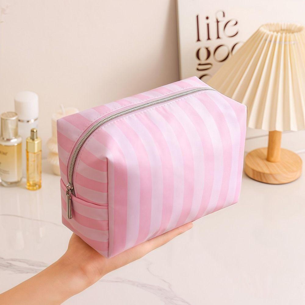 Large Capacity Handheld Makeup Bag Oxford Cloth Minimalist Style Cosmetic Storage Bag Travel Design Portable Wash Bags
