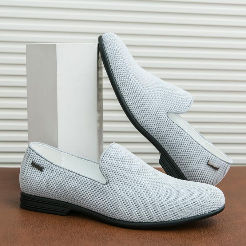 2025 Spring Autumn Hot Selling Men's Mesh Casual Shoes Breathable Hollow Massage Sole Men's Loafers Anti Slip Flat Shoes