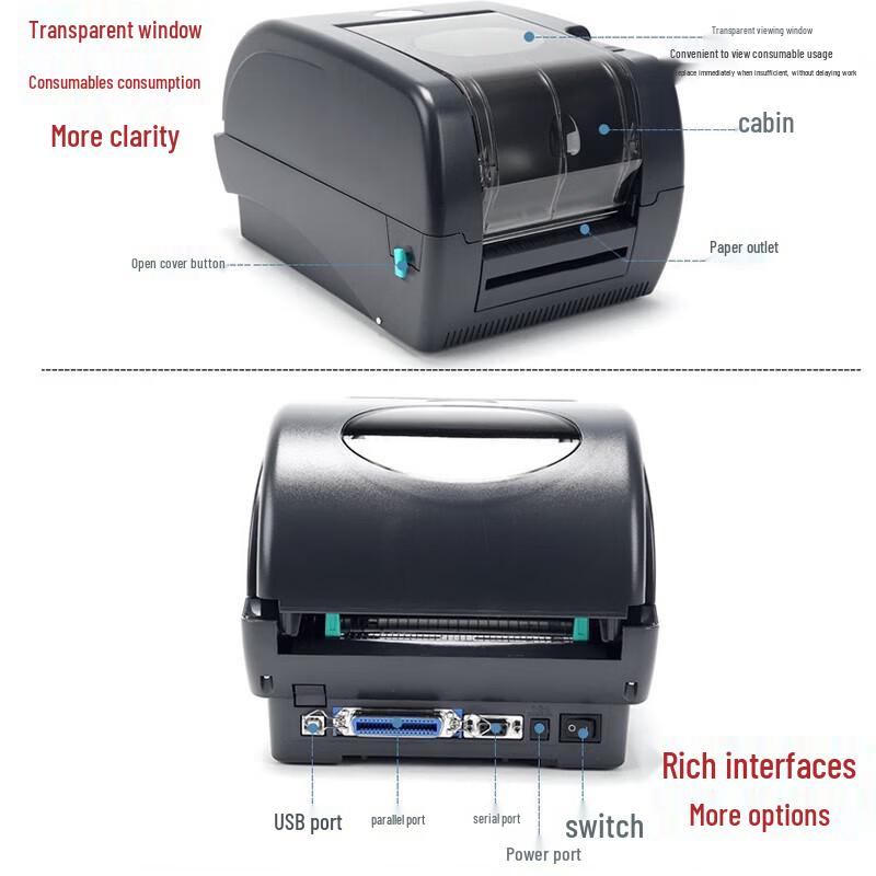TTSC TTP-247 Thermal Transfer Barcode Printer CN Plug (adapter Included)