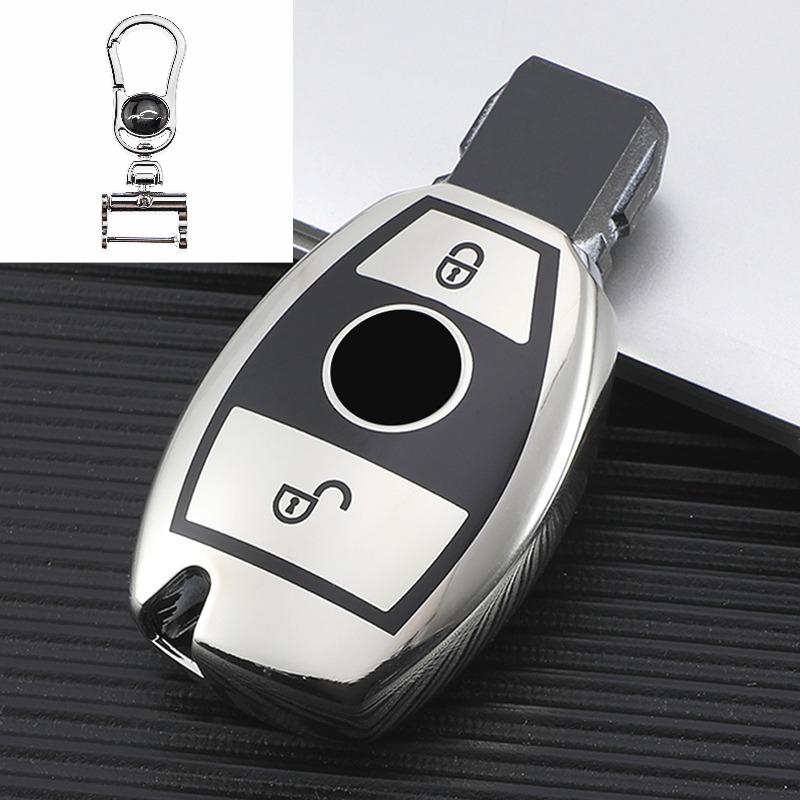 For Mercedes Benz CLA GLC GLA GLK W203 W210 W211 W204 W176 A B C R Class AMG Key Case Cover Holder Fob Casing Bag
