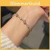 Minimalist Floral Zircon Copper Bracelet For Women With Elegant Design