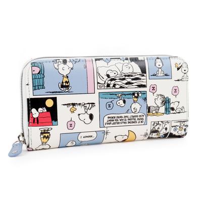 Lange Runde Reißverschluss-Geldbörse Woodstock Süß [Snoopy] Damen-Geldbörse, Tasche, Charakter, (blau)