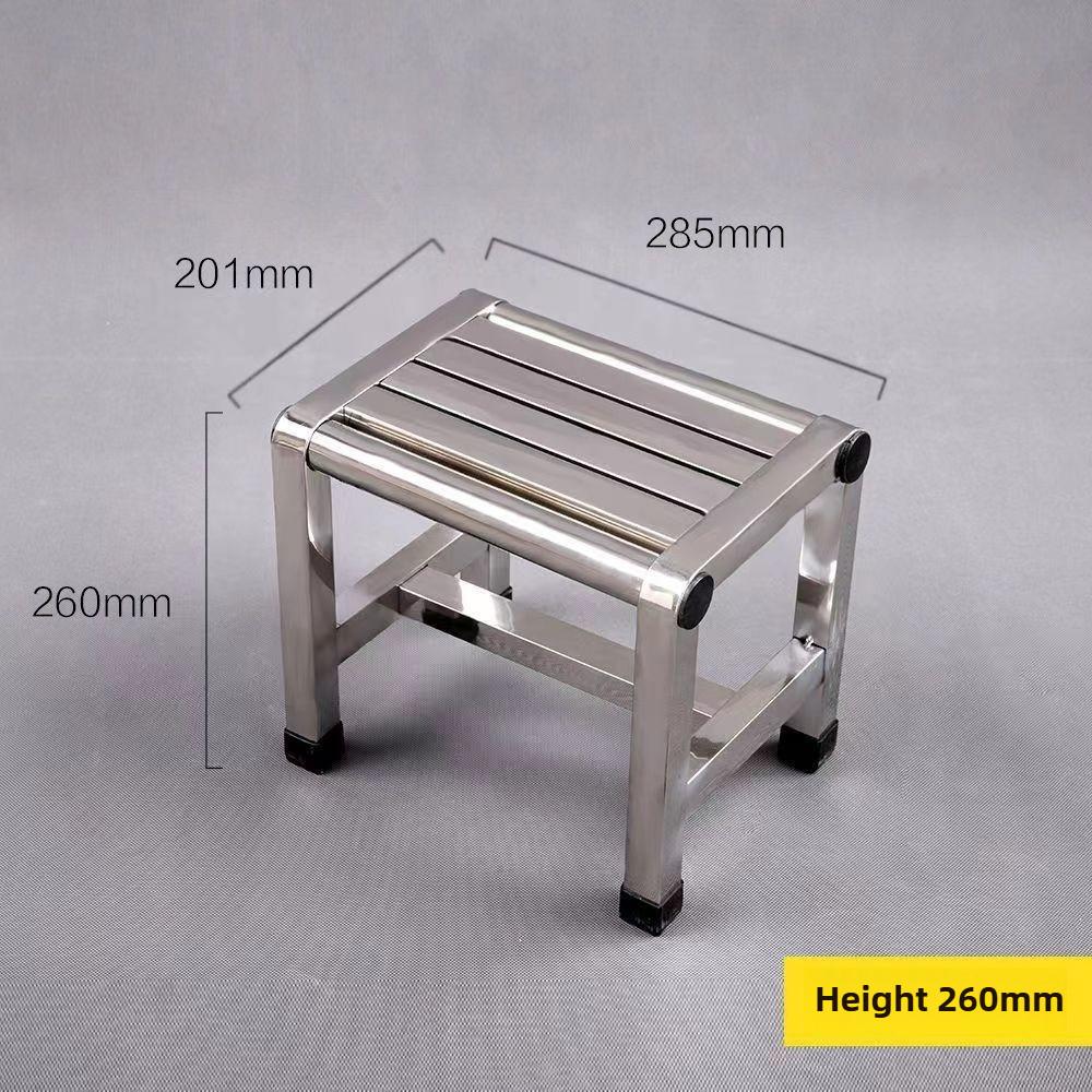 Stainless Steel Living Room Stool Thickened Elderly Bathroom Shower Stool Small Portable Household Anti Slip Chair