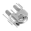 ABWR-3/8 Inch Wire Rope Clamp Heavy Duty Wire Rope Clamp Wire Rope Clip M10 Stainless Steel,20 PCS