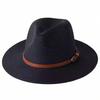 Women Wide Brim Straw Sun Hat With Belt Buckle Beach Summer Hat