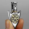 YQ 316L Stainless Steel Nordic Odin Viking Rune Spear Pendant Necklace For Men Punk Jewelry Accessories