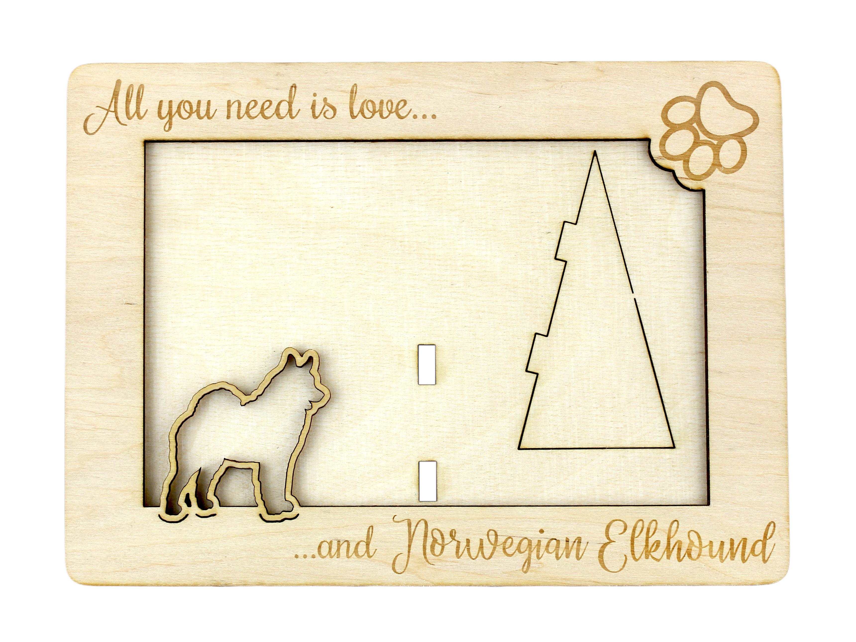 

Norwegian Elkhound, Norsk elghund, Gray Norwegian Elkhound - Photo frame, engraved wooden frame, a lovely gadget for the dog lover by Art-Dog
