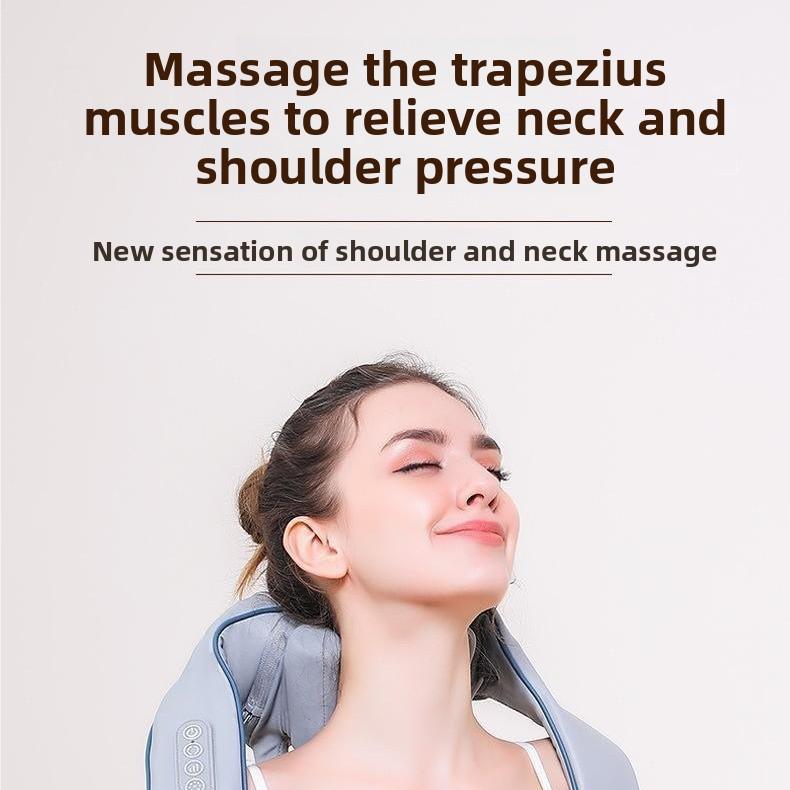 Portable Neck & Shoulder Massager with Heat - Electric Kneading Massager for Pain Relief
