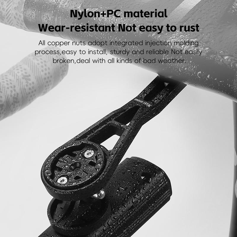WEST BIKING Fahrradlenker Computerhalterung Nylon Halterung MTB Rennrad Lenkerverlängerung Basis für Garmin Bryton Wahoo
