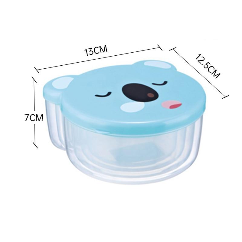 4 PIECES/SETS FOR CHILDREN Plastic Cartoons Cute Bento Box Japanese Full Storage Container For Children Student Kitchen Microwave Kitchen Microwave Lu