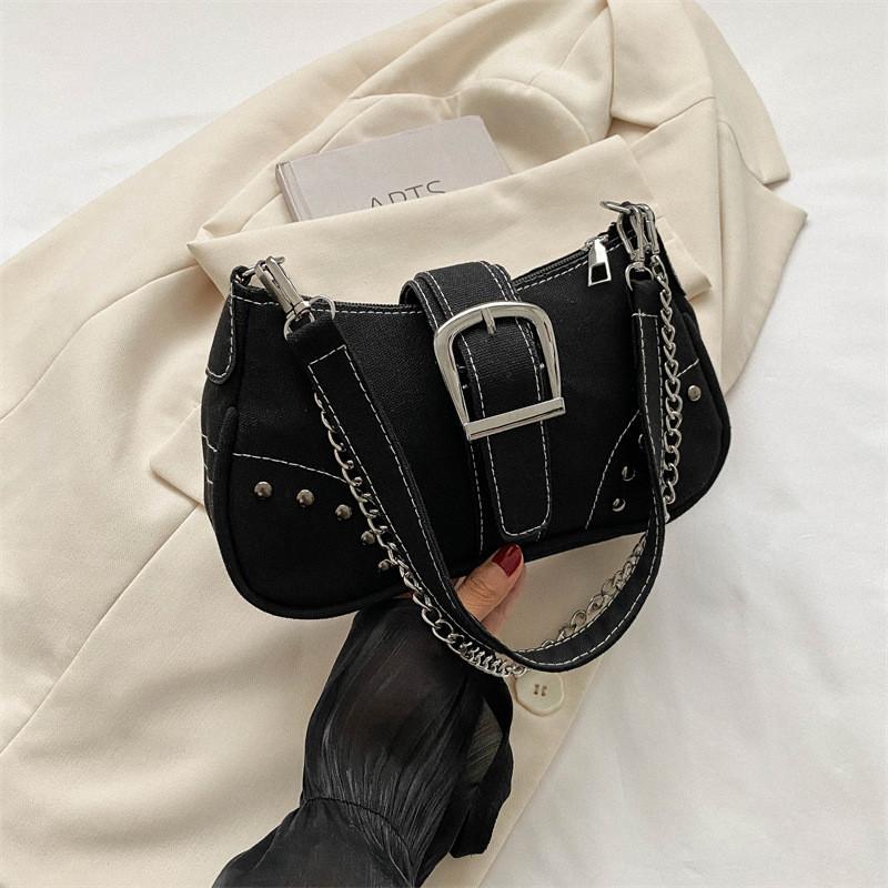 Street Style Vintage Crossbody Bag With Fashionable Stitching