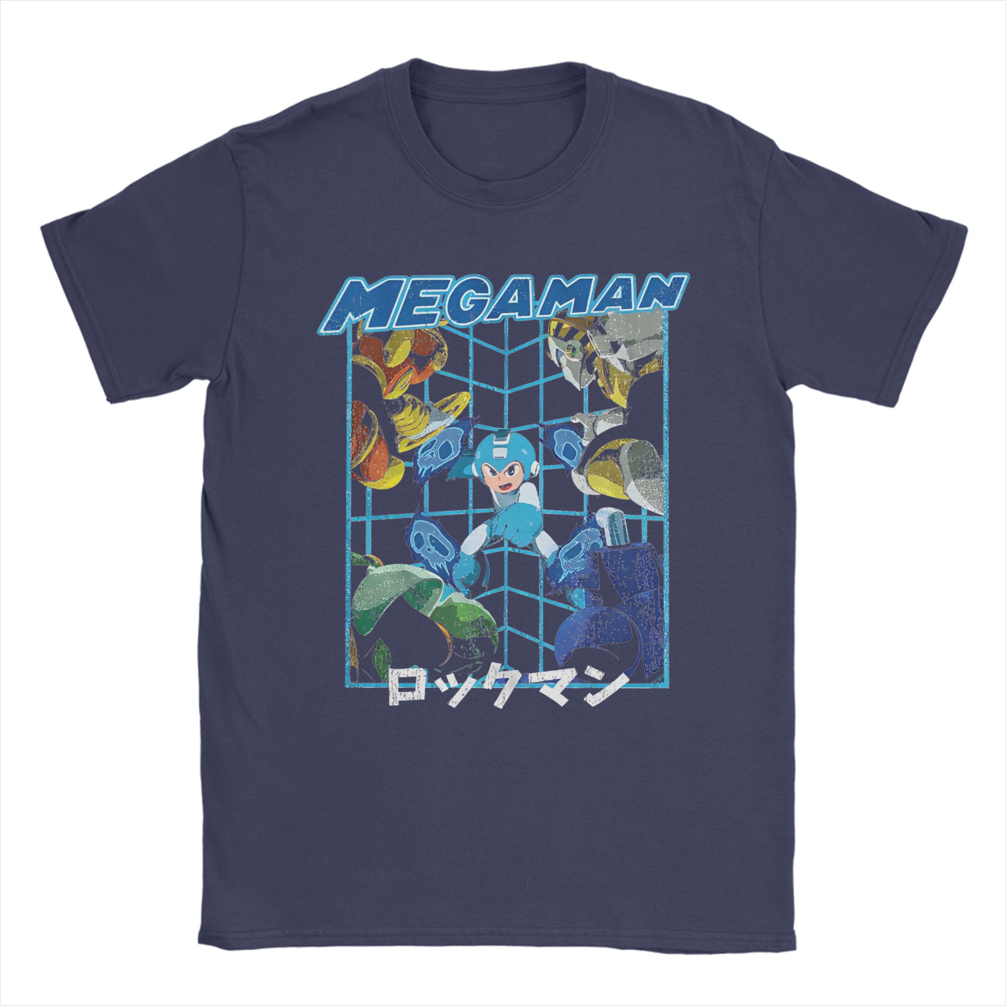 Retro Game Megaman X T-Shirt Men s Cotton Short Sleeve Round Neck Summer Tops 4XL