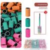 75/210Pcs Sanding Bands Nail Drill Bits Multi-functional Nail Grinder Polish  Manicure