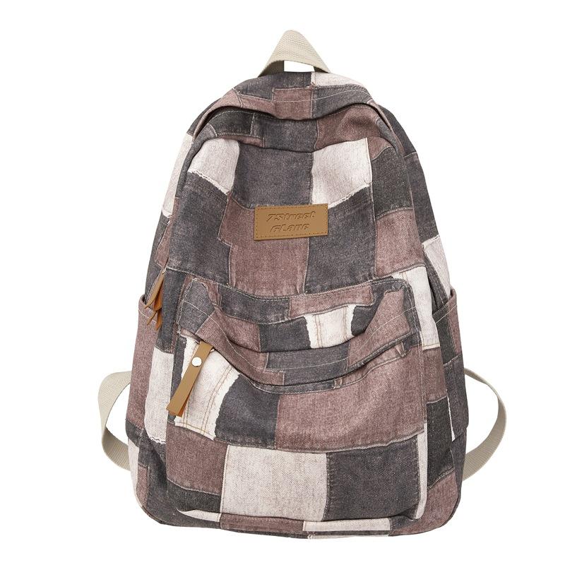 

Большой вместительный новый школьный рюкзак для средней школы, рюкзак для младшей школы, повседневная универсальная сумка для компьютера для студентов колледжа, женская коричневый