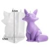 3D Stereo Fox Silicone Mold DIY Animal Shaped Candle Mold Gypsum Soap Candle Making Supplies Handmade Chocolate Cake Decoration