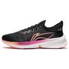 Li Ning Fabric Cushioning Slip Resistant Abrasion Resistant Low Top Running Shoes Men's Black ARMS015-4