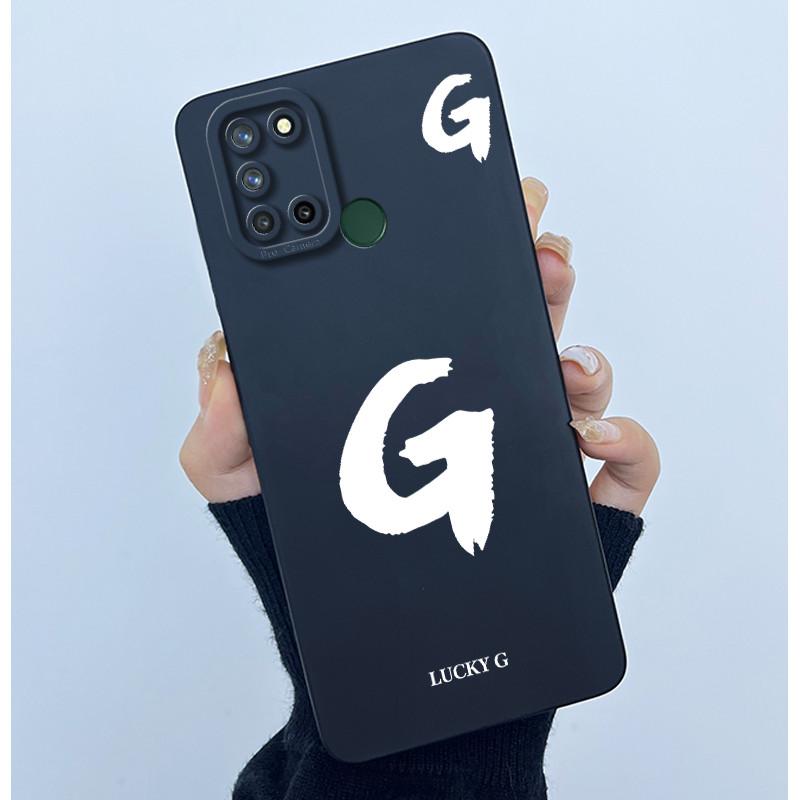 Casing For Realme 7i 7 i RMX2103 Realme C17 RMX2101 Phone Case Lucky Initial Letter Silicone Matte Soft Shockproof Bumper Cover