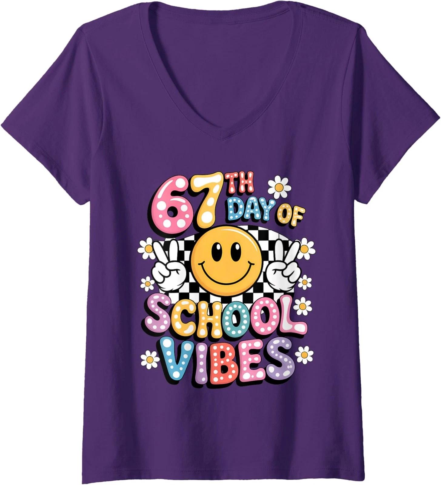 Funny 67 Winter School Snow Day 67 Freeze Vibe Ladies  Crewneck T-Shirt XL