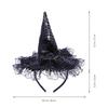 Feathered Witch Hat Headband Kids Halloween Party Costume Props Unique Style Festive Supplies Event Accessories Dress Up