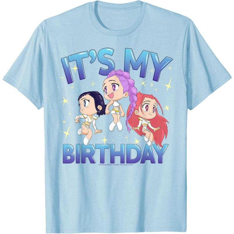 Kpop Dämonenjäger Geburtstag Chibi Gruppe T-Shirt | Trendige Fanbekleidung für Erwachsene