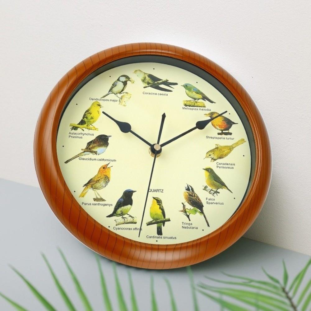 Sound Feature Wall Hanging Clock 10 Inch Musical Wall Clock Singing Bird Clock  Room Decoration