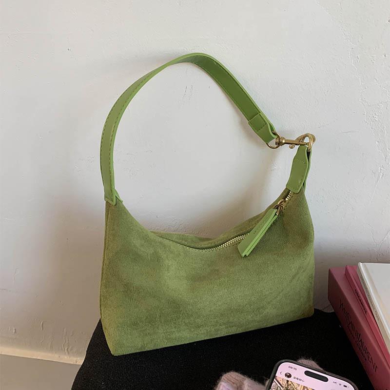

Нишевый дизайн, высококлассная сумка-пельмень, новая ретро матовая сумка на плечо, простая сумка-подмышка для通勤 зелёный