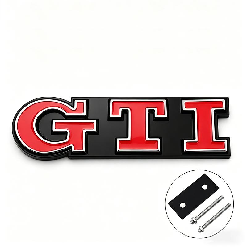 IMNOV1 3D Metal GTD Logo Emblem Badge Car Front Grill Decorative Accessories For VW Golf T‑Roc Tiguan Polo Passat T‑Cross Taigo ID.4