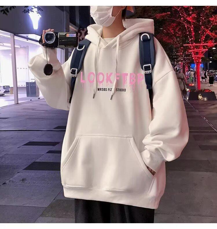 Autumn/Winter Men's Trendy Hooded Plus Size Velvet Warm Top