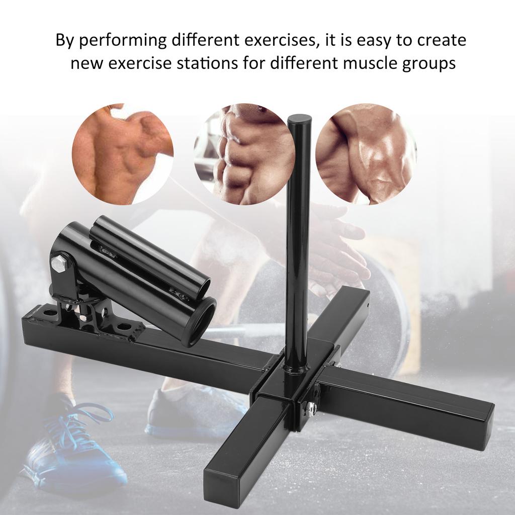 Multifunctional T Bar Row Platform Landmine Attachments for 25mm/50mm Barbell Rod Deadlift Squat Core Strength Workout Platform