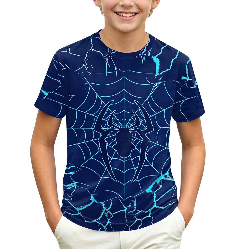 Kids Short Sleeve Crewneck T-Shirt with Graphic Print for Everyday Casual Wear