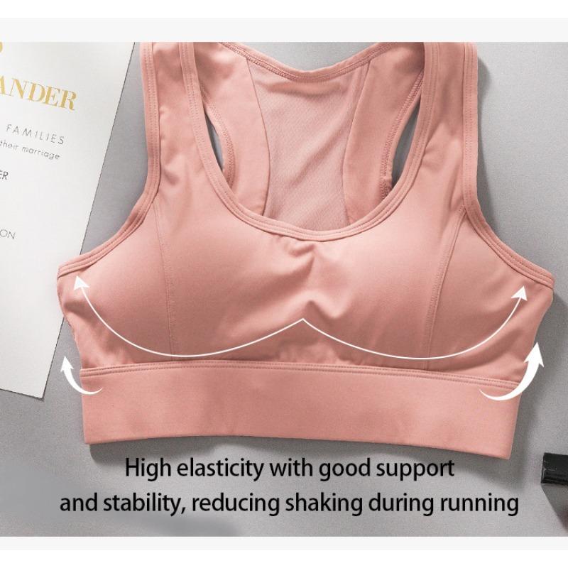 Plus Size Mesh High Shockproof Sports Bra For Women Yoga Fitness Running Workout