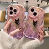 Phone Case: 2D Flat Design, Suitable for iPhone 18, 17, 16, 15, 14, 13, 12 Pro Protection, Phone Decoration, Pink-purple Flower Sea, Halloween and Chr