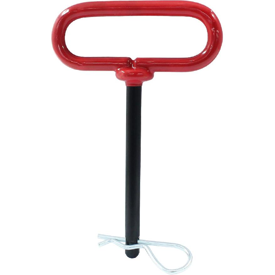 3/8 X 4 Inch Trailer Tow Hitch Pin And Clip, Tractors Hitch Cotter P For RV, Tractor, Lawn Mower (Red)