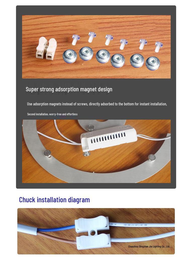 Ceiling LED Light Replacement Panel with Tricolor Changing Beads for Living Rooms