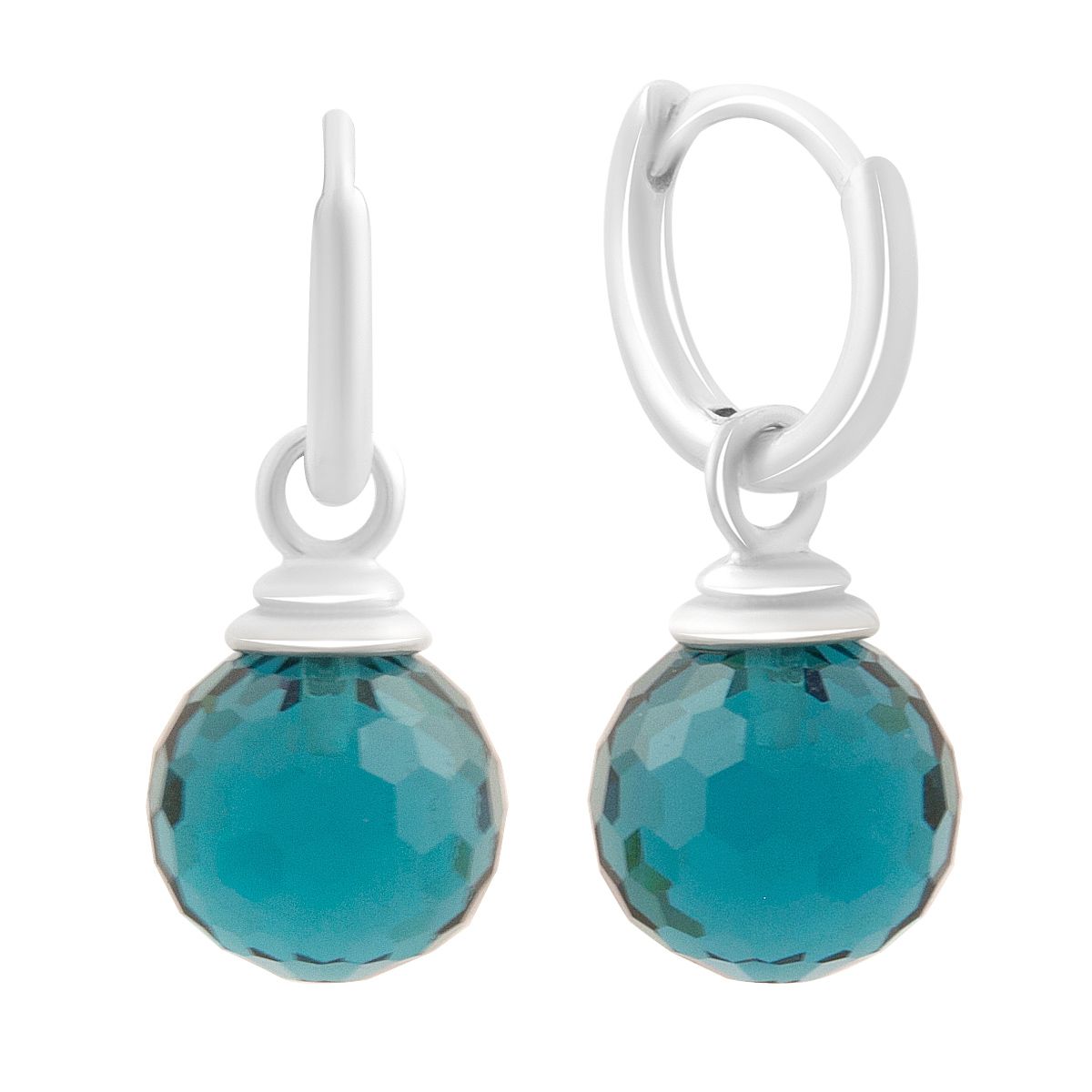 

Silver earrings with cubic zirkonia (2184737) білий