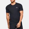 Under Armour Solid Color Round Neck Slim Fit Straight T-Shirt Men Tops Black 1351450-001