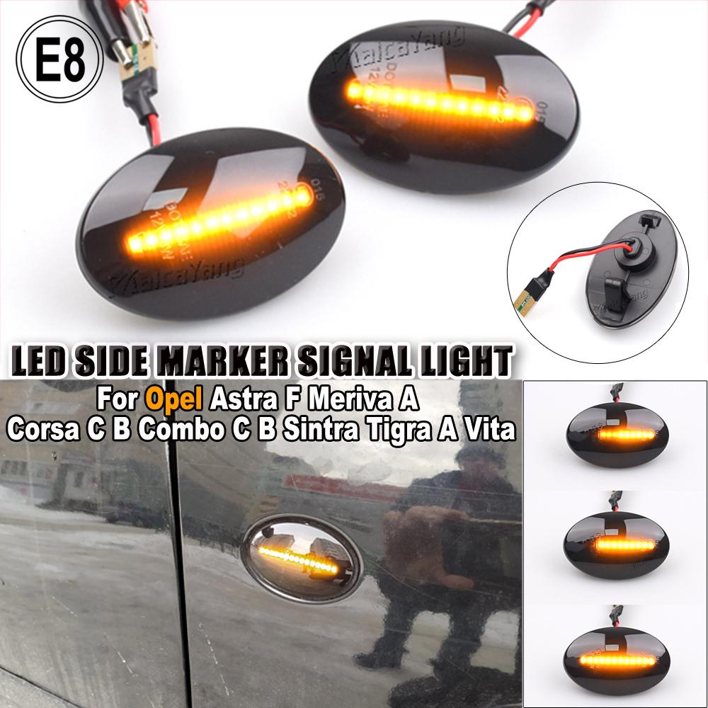 For Opel Combo C B Tigra A Astra F Meriva A Corsa C B Sintra Vita Led Car Dynamic Side Marker Lamps Indicator Turn Signal LightTurn Signal 2
