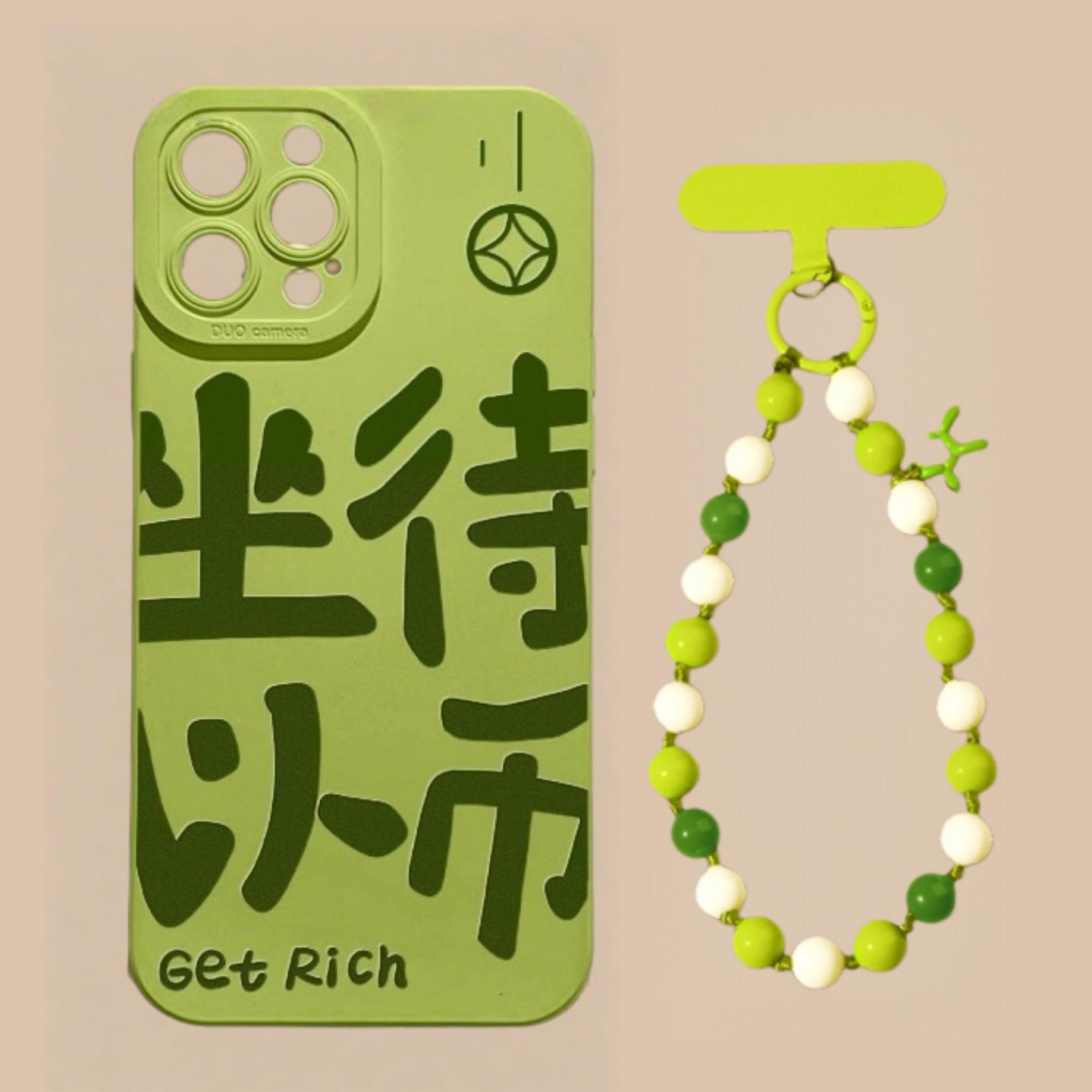 

Apple 17 Pro Max Green Silicone Phone Case for iPhone 14 - Soft Text Cover iPhone 12