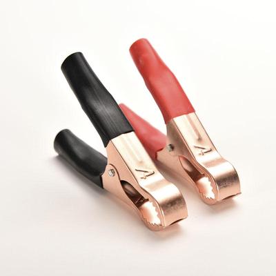 2Pcs Red&Black Car Battery Test Lead Clips Crocodile Alligator Clamps 50A 80Mm