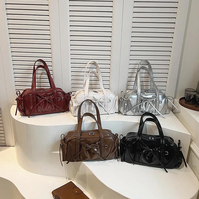 Geantă de umăr monocromatică feminină din PU, capacitate mare, versatilă și elegantă, stil nou