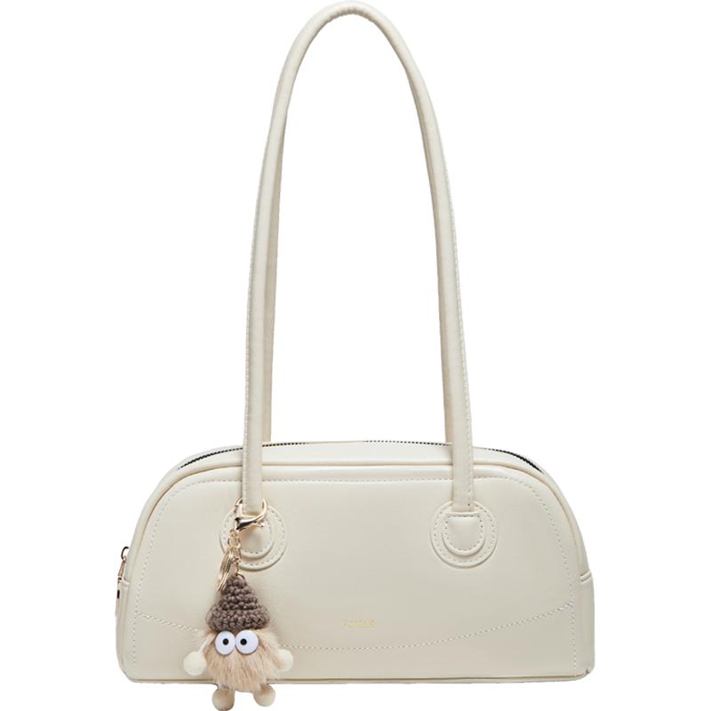

FOXER New Large Capaci Women s Handbag PU Leather Simple Retro Single Underarm Bag for Female Casual Commuting Pillow Bag Purse