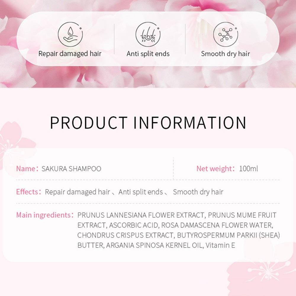 Sakura Šampon Obnova Poškozených Vlasů Hydratační Vyživující Proti Lupům Kontrola Masti Vlasové Čisticí Péče