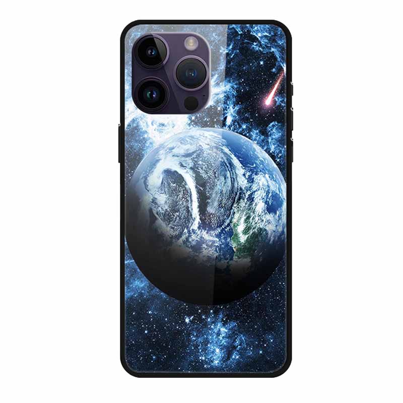 Tempered Glass Case For iphone 15 Pro Max Case Hard Glass Back Cover Soft TPU Bumper For iphone 16 Pro Max Phone Case 16Pro Max