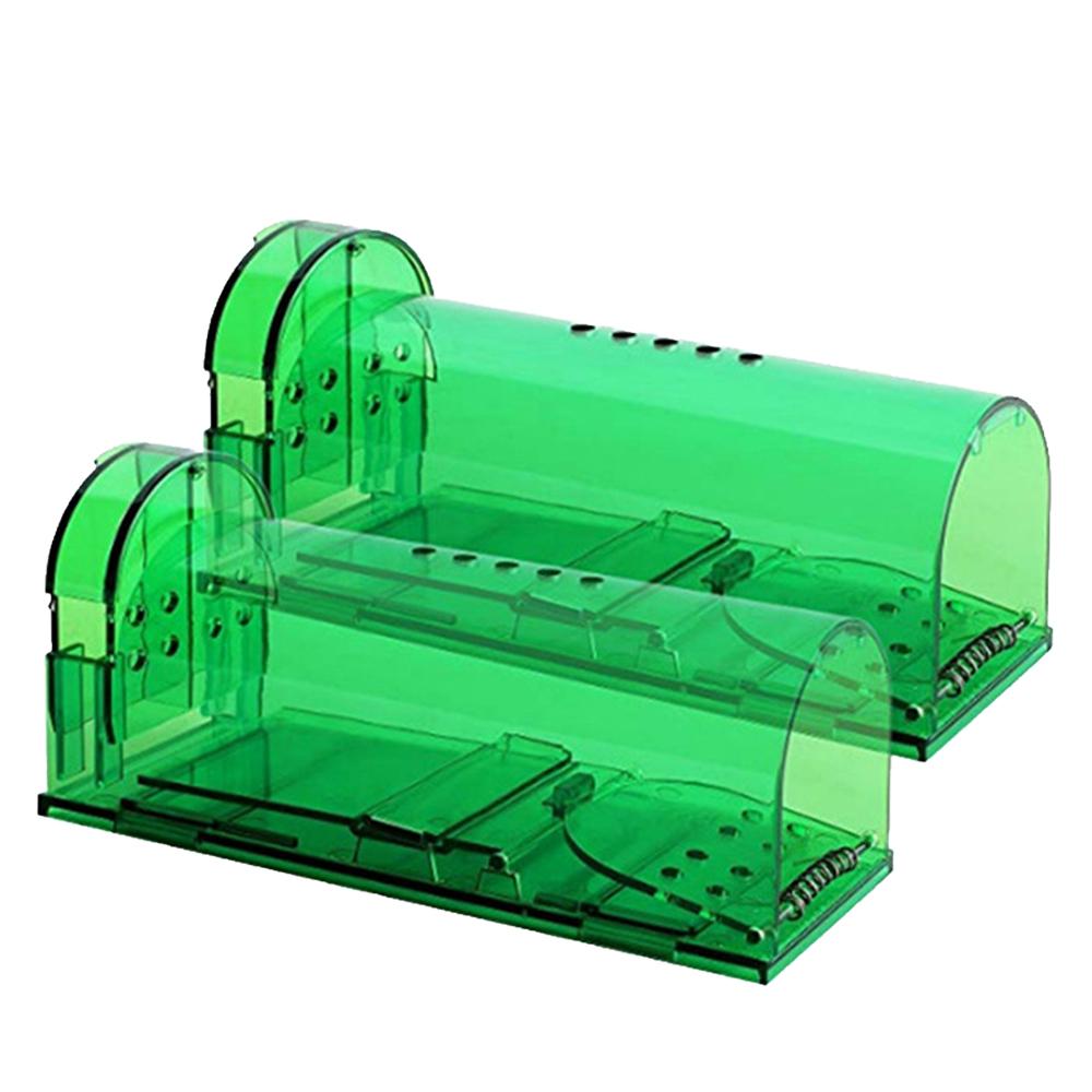 Smart Self-locking Mousetrap Safe Firm Transparent Household Mouse Catcher Control Cage Reusable Mice Rodent Catcher Rat Traps