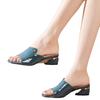 Fashion Red Sexy Pu Soft Leather Female Flipflop Slippers Summer Fashion Heels Slides Shoes For Girls Comfortable Slippers Woman