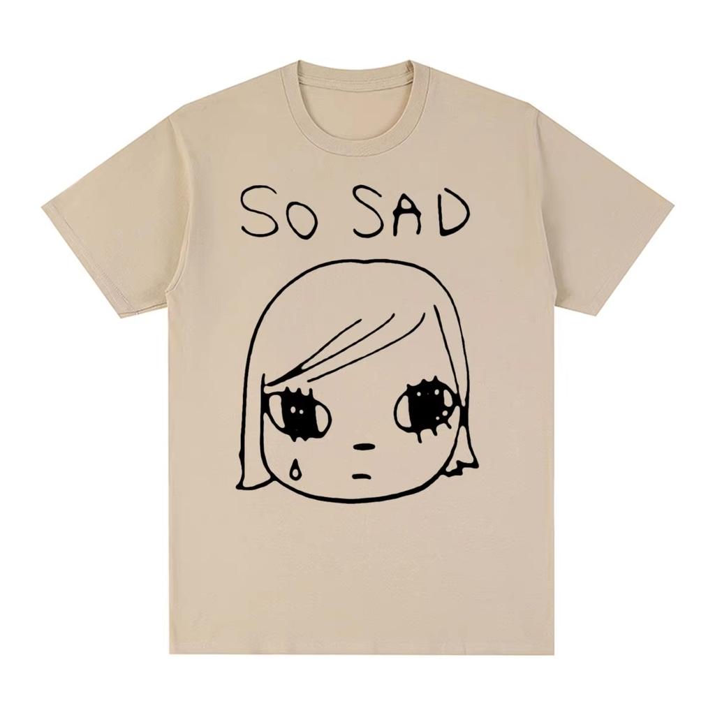Summer Fashion Trendy Tee Yoshitomo Nara Sad Vintage T-shirt Japan Party Cotton Men T shirt New Tee Tshirt Men Womens Tops