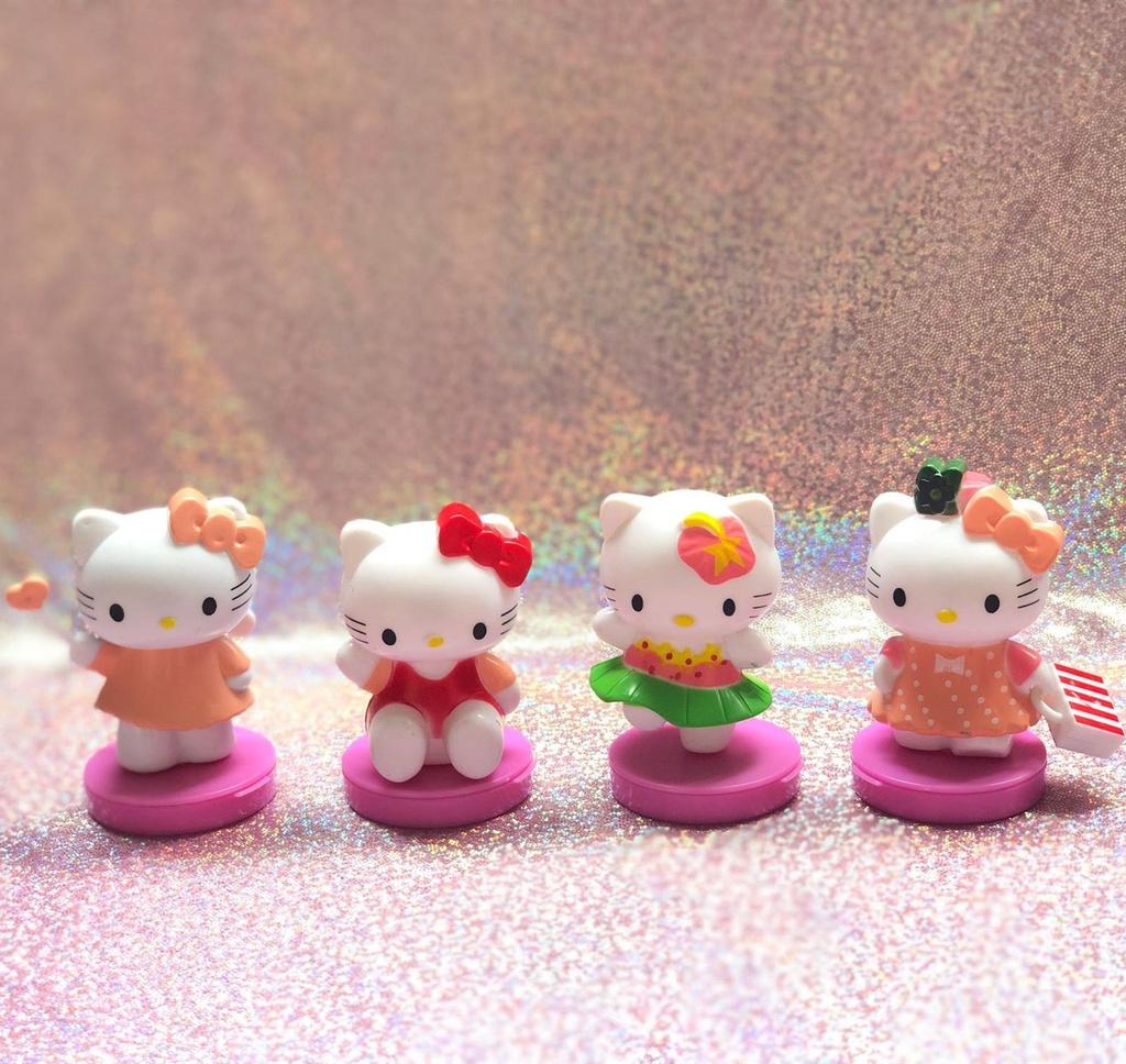 Hello Kitty Mini Figures Set Eight Piece Cute Cartoon Kt Miniatures Cake Toppers Gift
